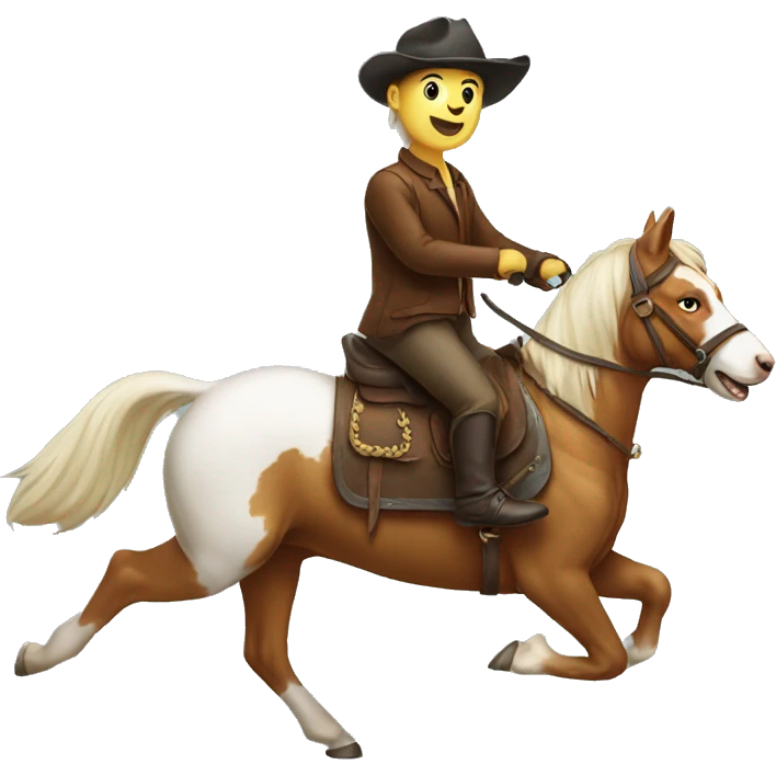 Dog riding a horse  emoji