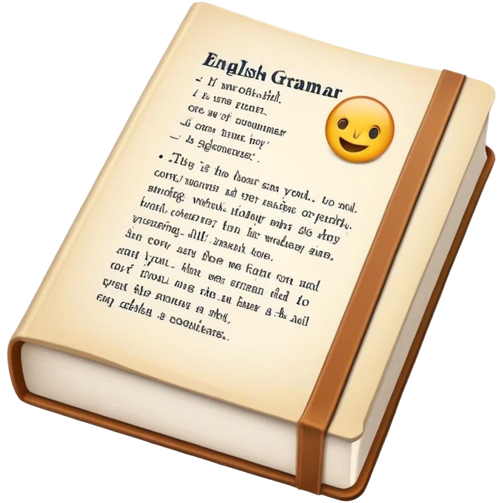 book English grammar emoji
