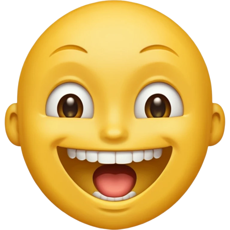 a face with a large opened mouth in emoji of whatsapp style (yellow) emoji