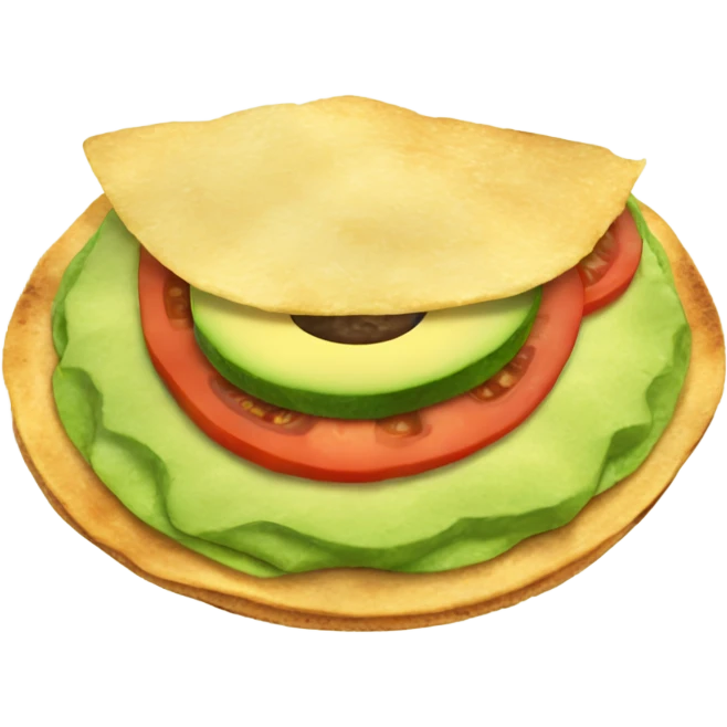 Tostada con palta y tomate emoji