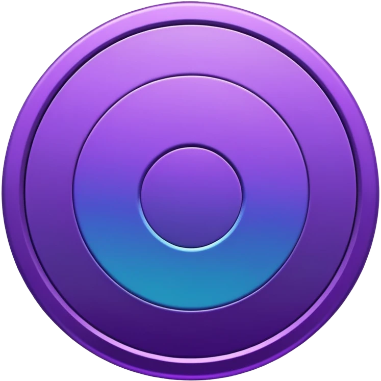Purple modern Gradient coin 3d rotate emoji
