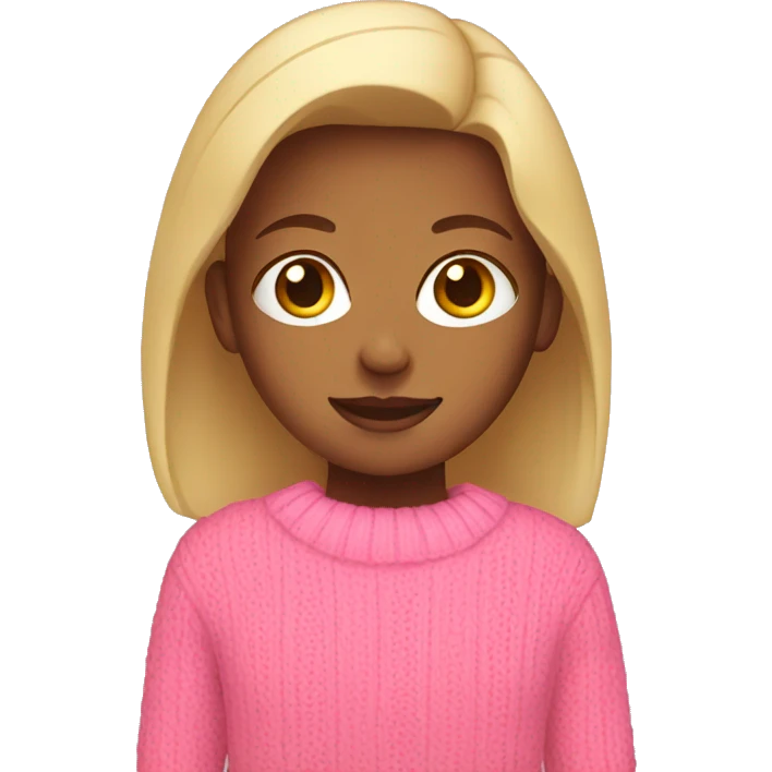 Female with pink sweater emoji