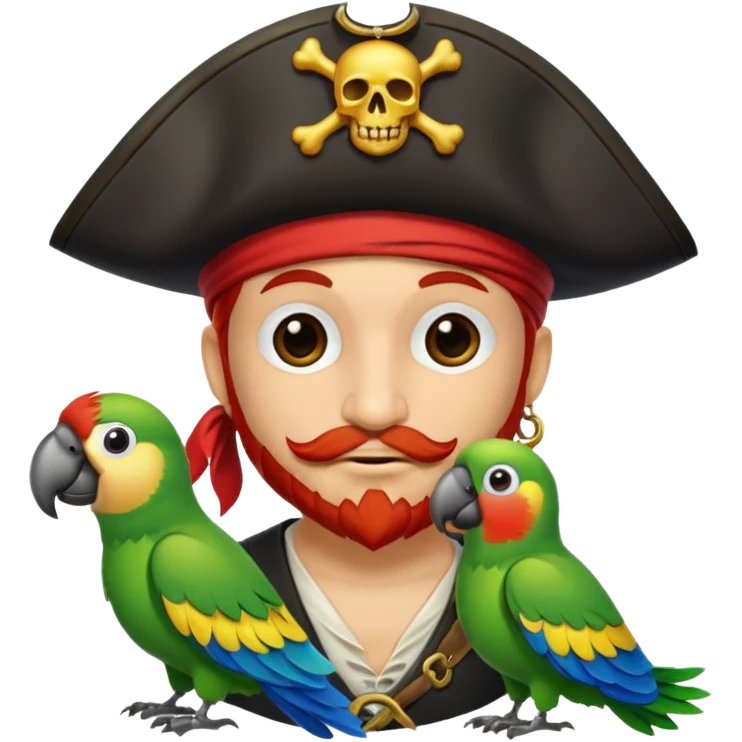 pirate and parrot emoji