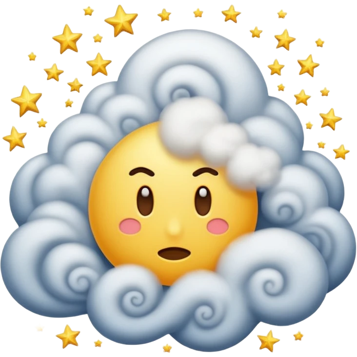 Make a fight dust Cloud with stars emoji