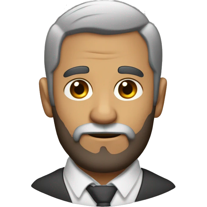 Homre emanarazado con barba ubia y calvo emoji