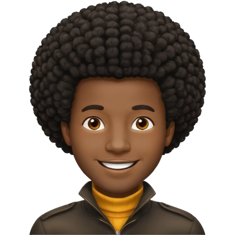 Black men hairstyle afro emoji