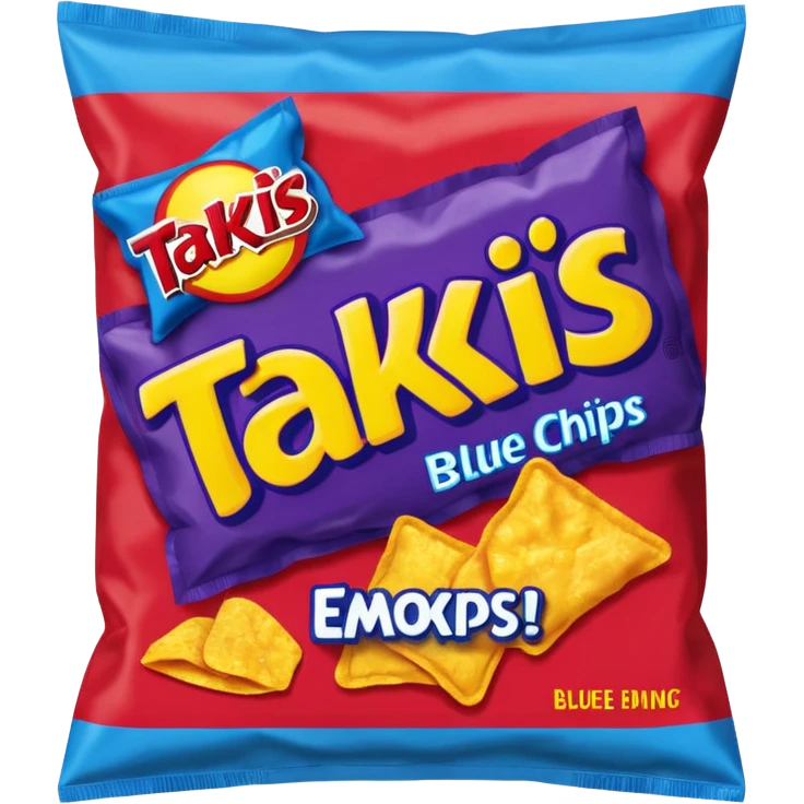 takis blue chips bag
 emoji