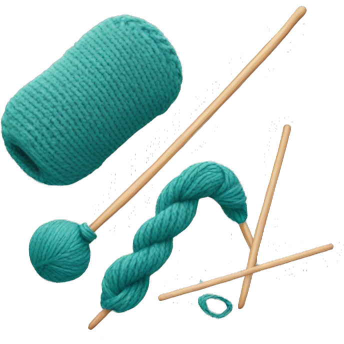 knitting set emoji
