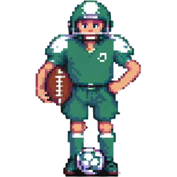 AFL player simple bold holding a football emoji