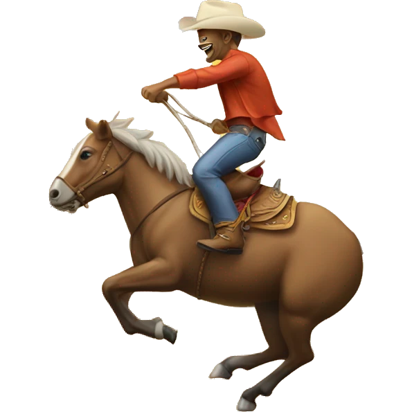 Man riding on top of the sun in a rodeo position, the sun has a 🌞 face emoji