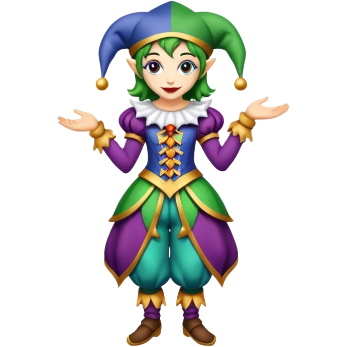 Jester girl full body emoji