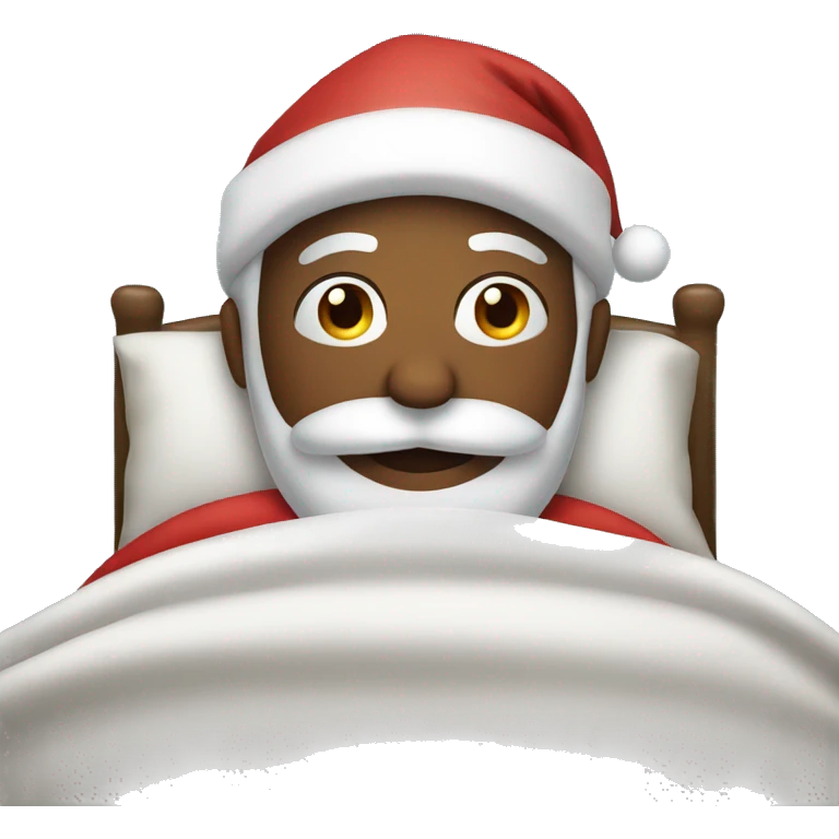 Santa laying in bed  emoji