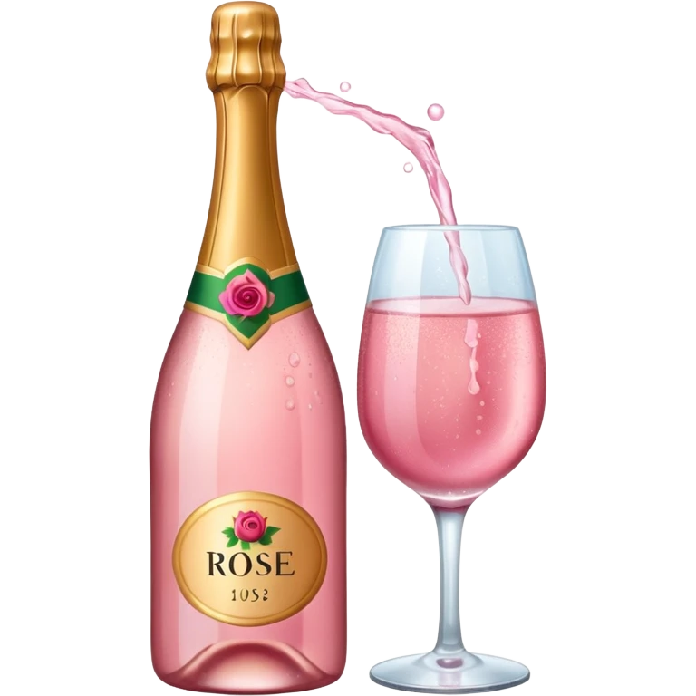 bottle of sparkling rose like the champagne emoji emoji