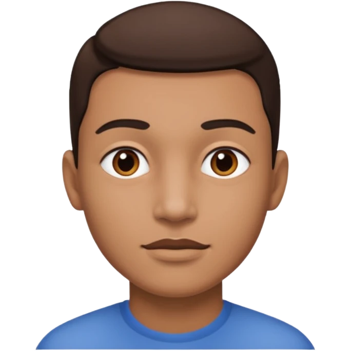 a person with a lot of details 3/4 view emoji