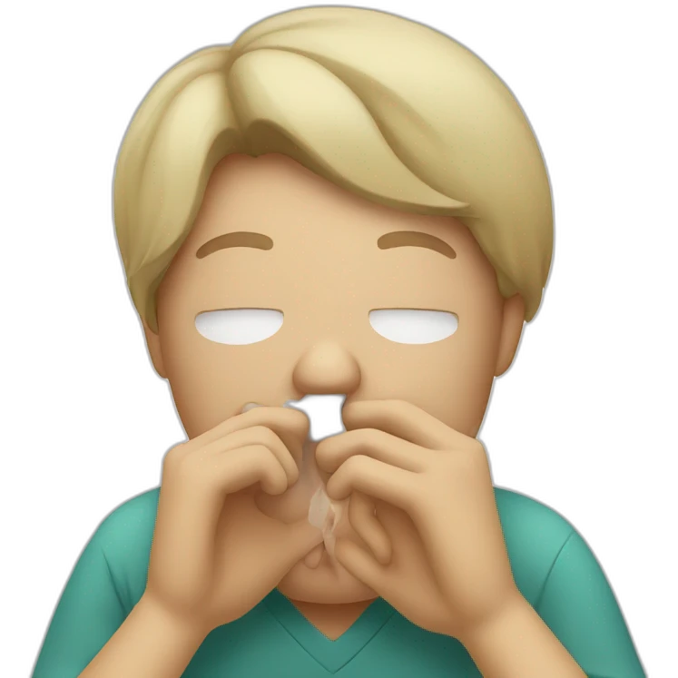 Sick and coughing emoji