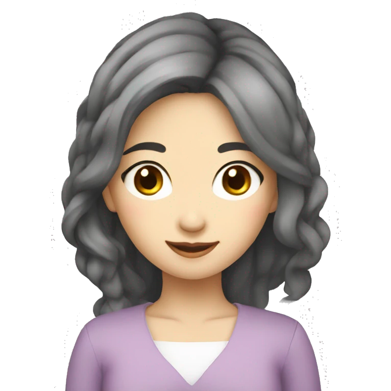charming asian european woman ai avatar emoji