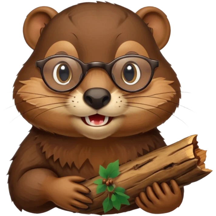 spectacled beaver emoji