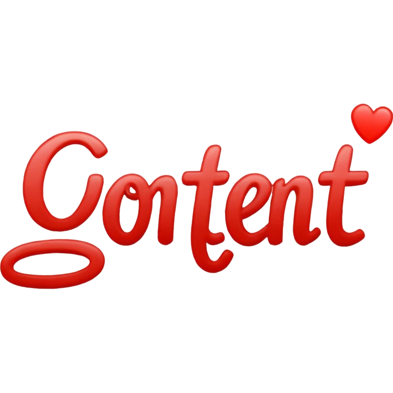 the word “CONTENT” in red handwriting emoji