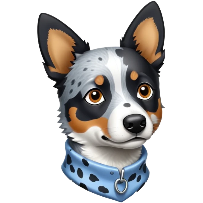 Blue heeler with no red emoji