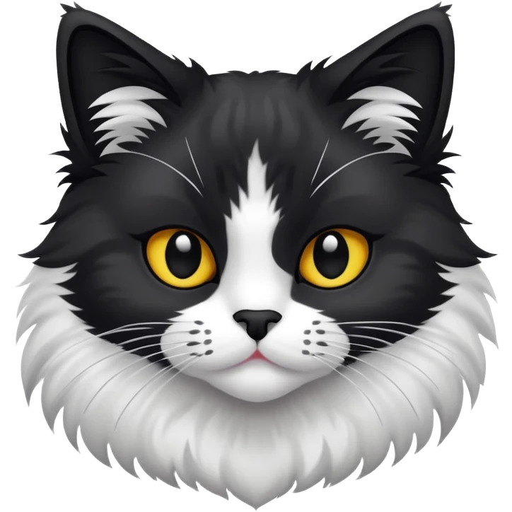 Schwarz Weise Katze  emoji