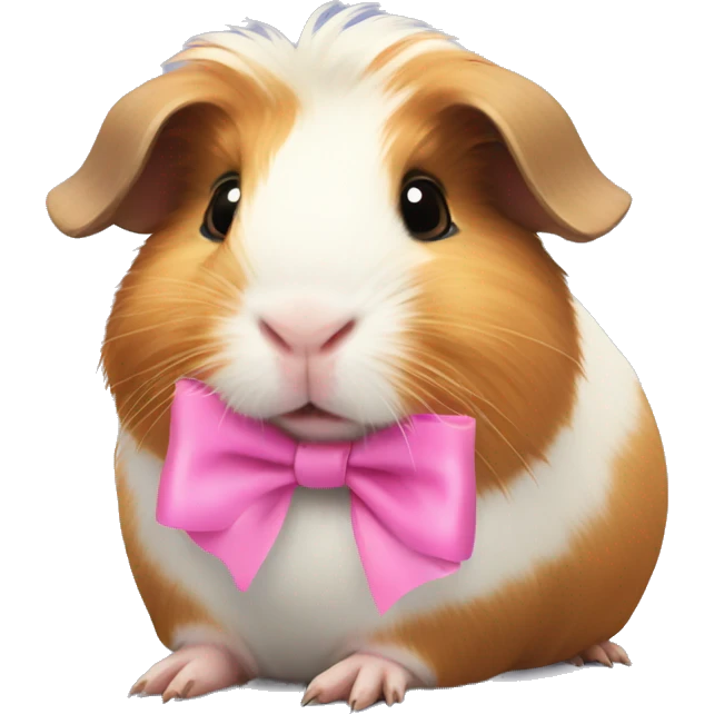 guinea pig with a pink bow emoji