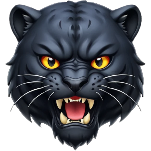 angry panther bust  emoji