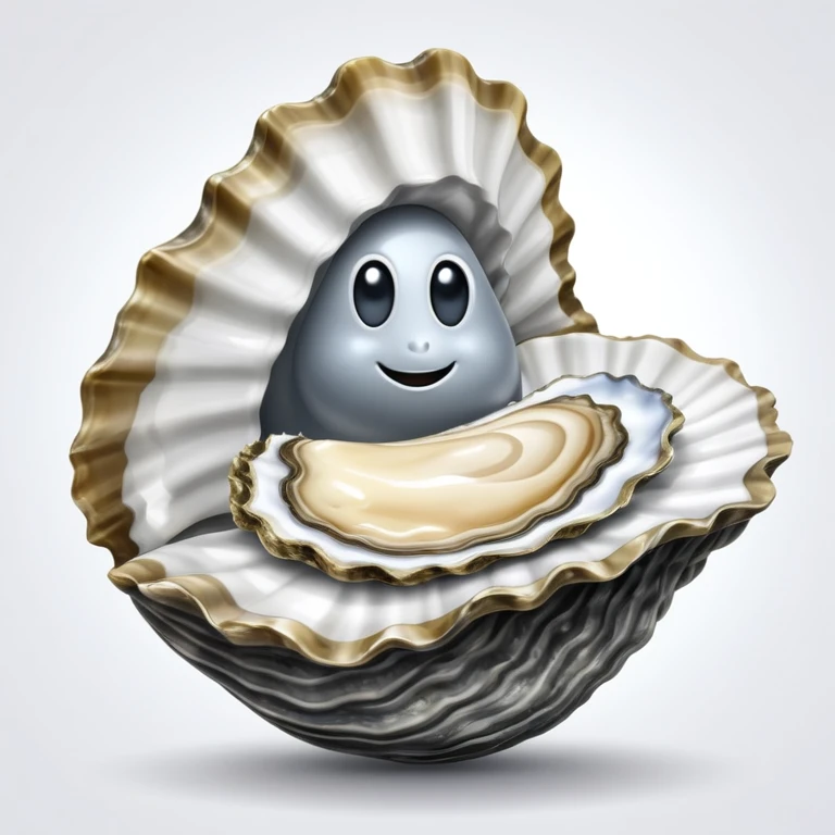oyster dancing with solidrivet in carbon fiber emoji