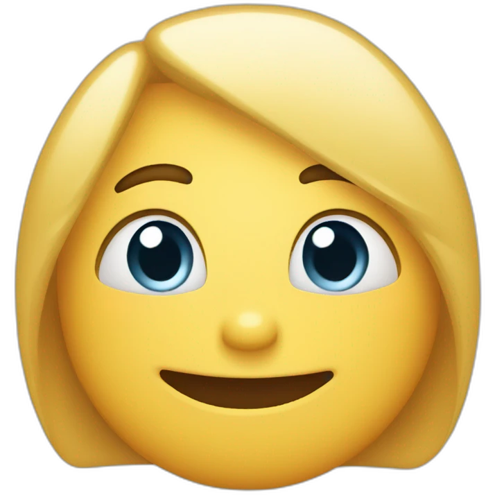 A simple emoji blushing with embarrassment and smiling  emoji