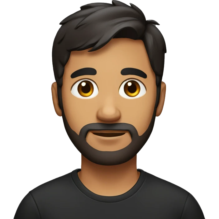 a-slim-indian-man-with-messy-short-dark-brown-hair,-with-a-black-t-shirt emoji