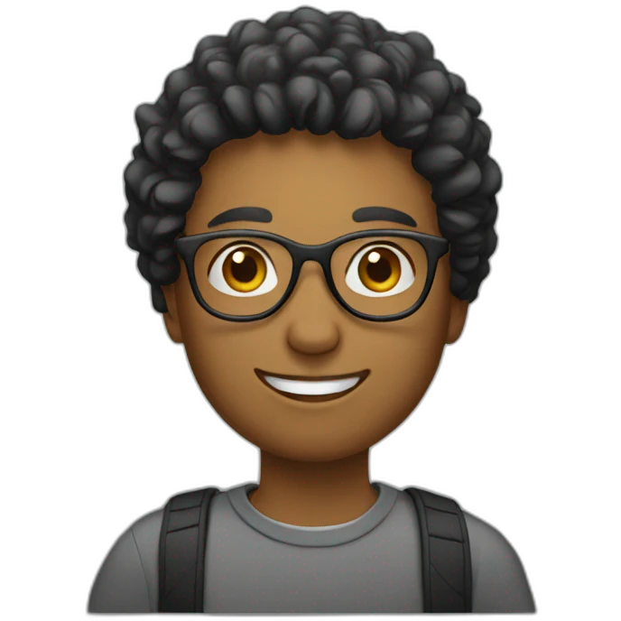 student with glasses emoji