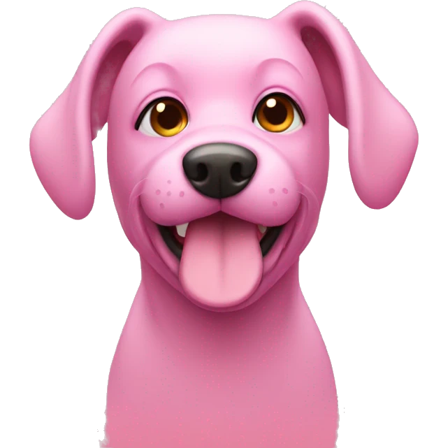 pink dog emoji
