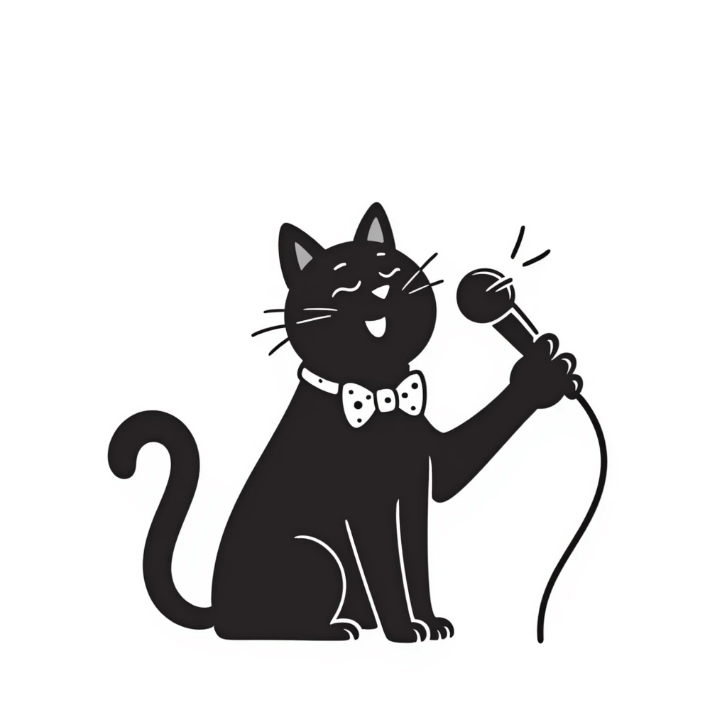 cat singing a song emoji