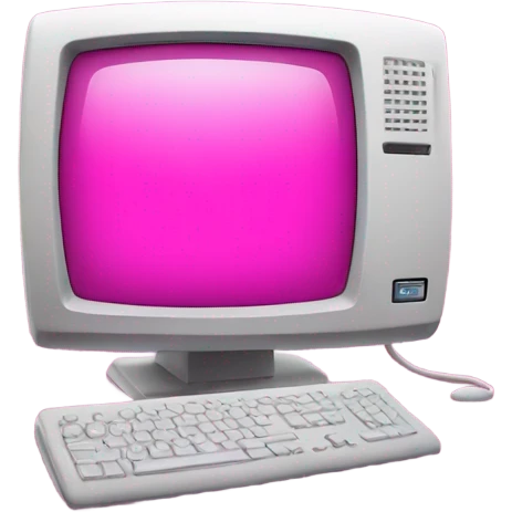 Pink computer screen emoji