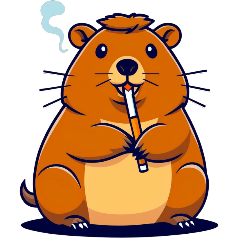 Capy smoking ciga emoji