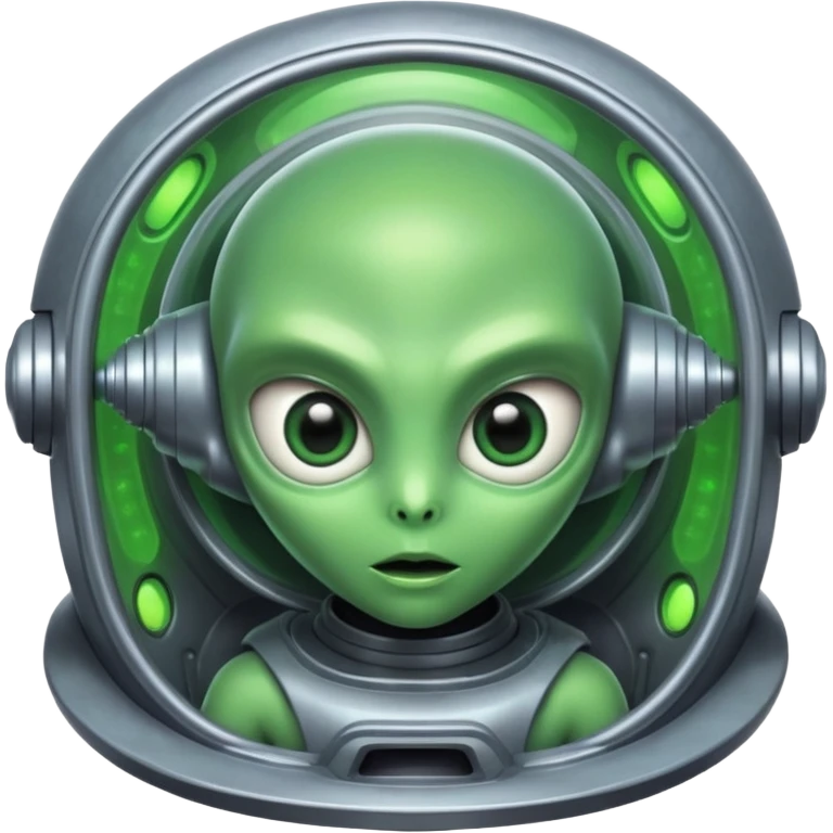Make a alien in a nave  emoji