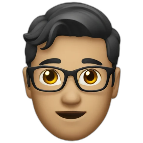 Noir roux chinois emoji