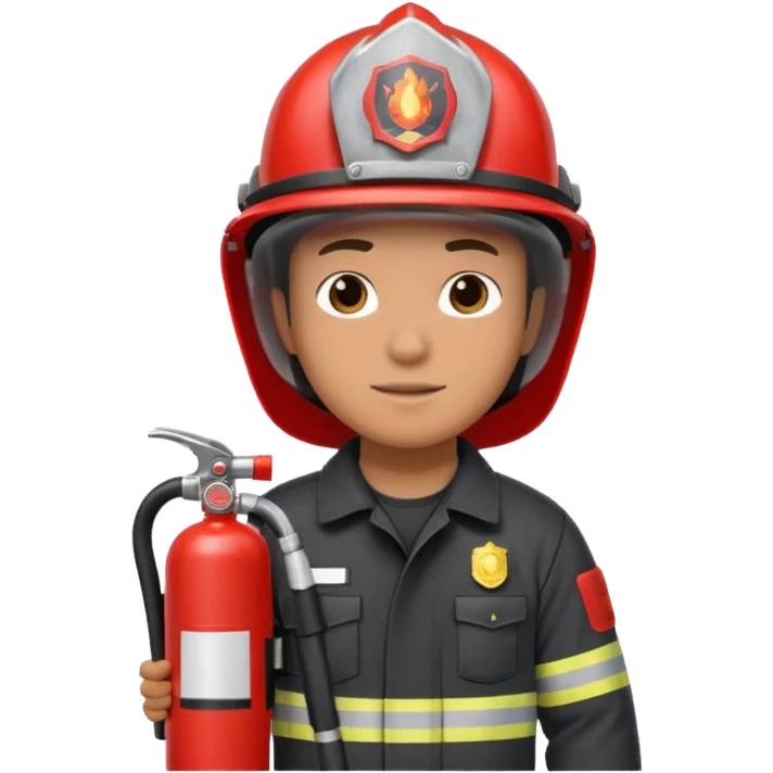 firefighter with fire extinguisher emoji