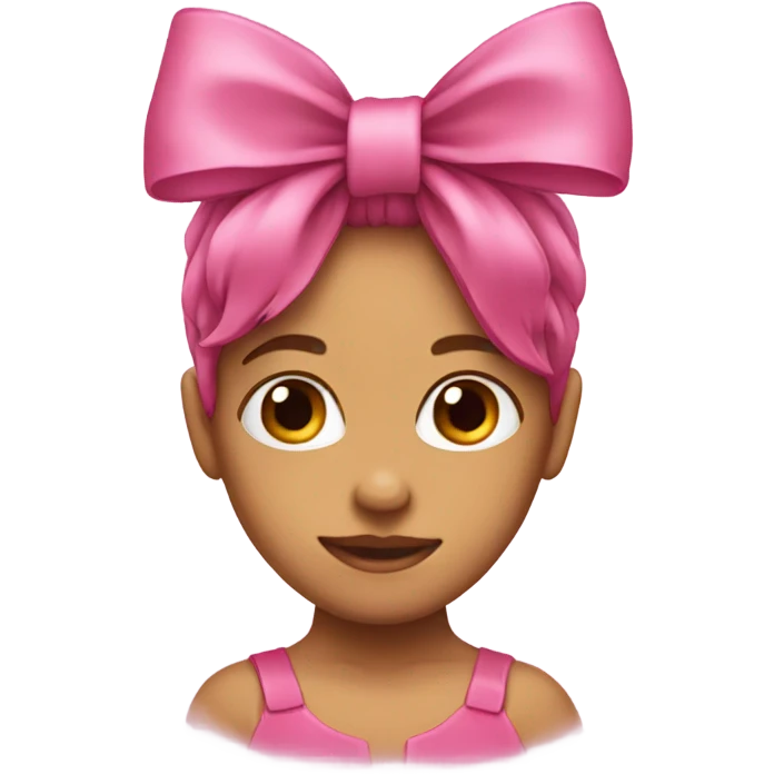 Pink hair bow emoji