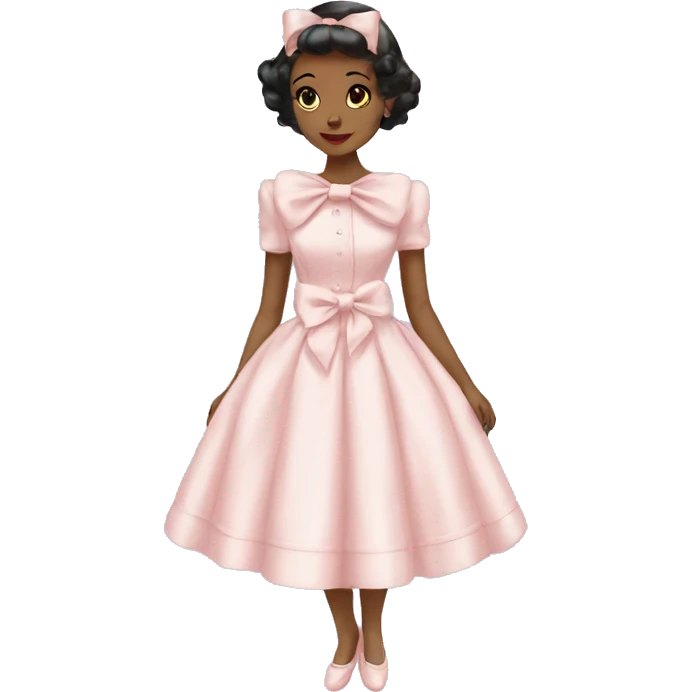 pale pink Vintage bow dress emoji