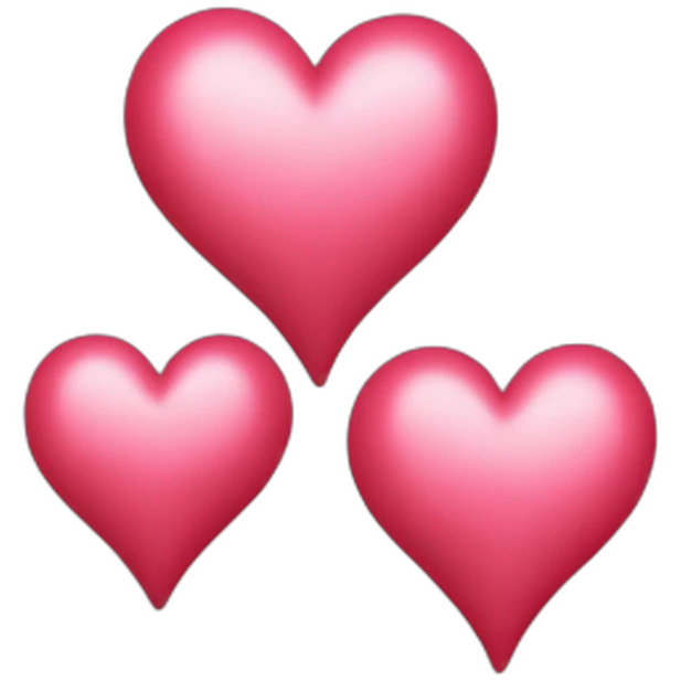 3 hearts emoji