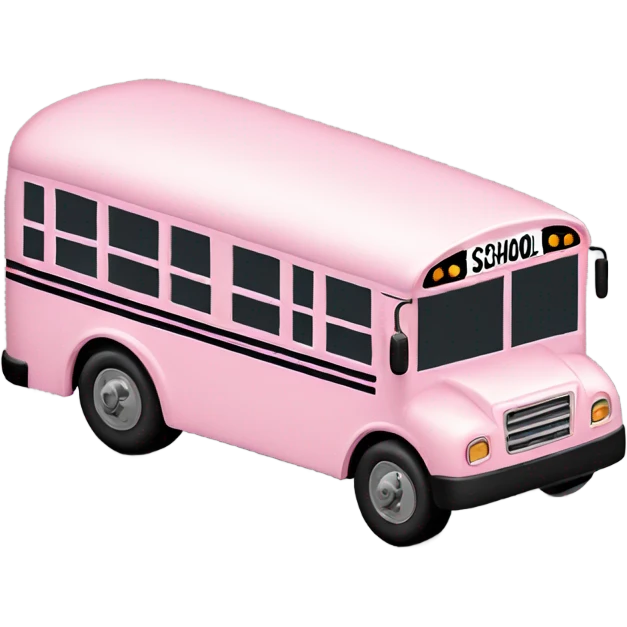 Light pink school bus  emoji