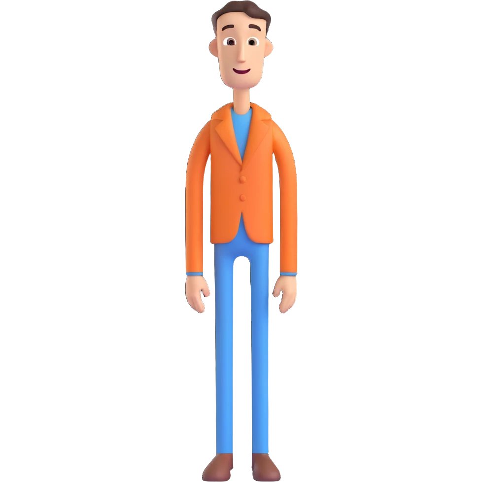 tall thin man friendly expression emoji emoji