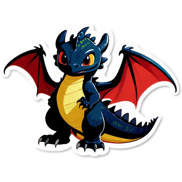 Toothless the dragon as an SUV emoji