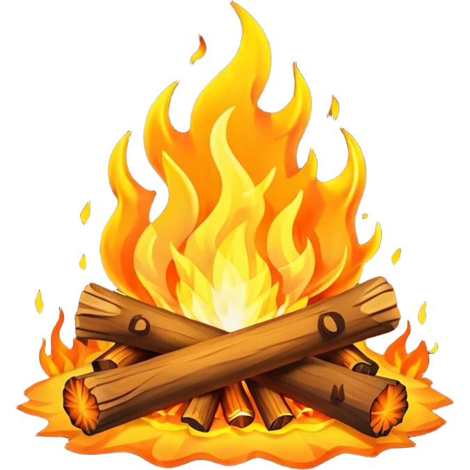 gathering the campfire emoji