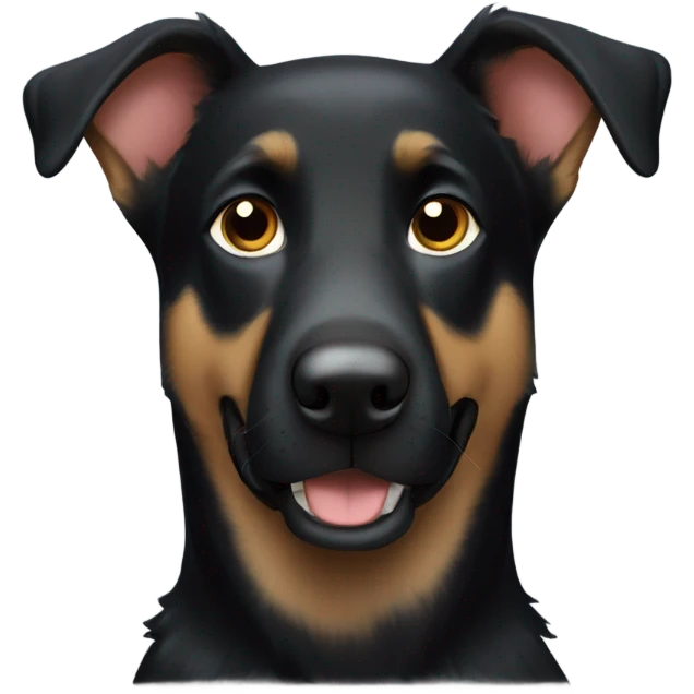 Black lab german shepherd dog emoji