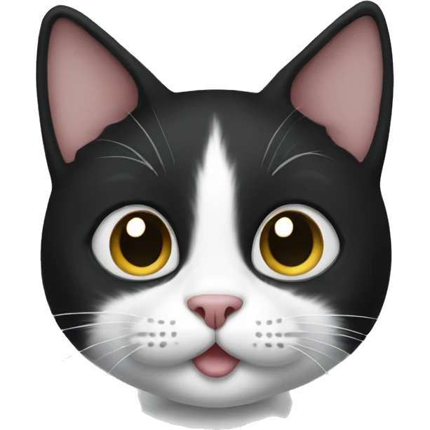 Black and white cat emoji