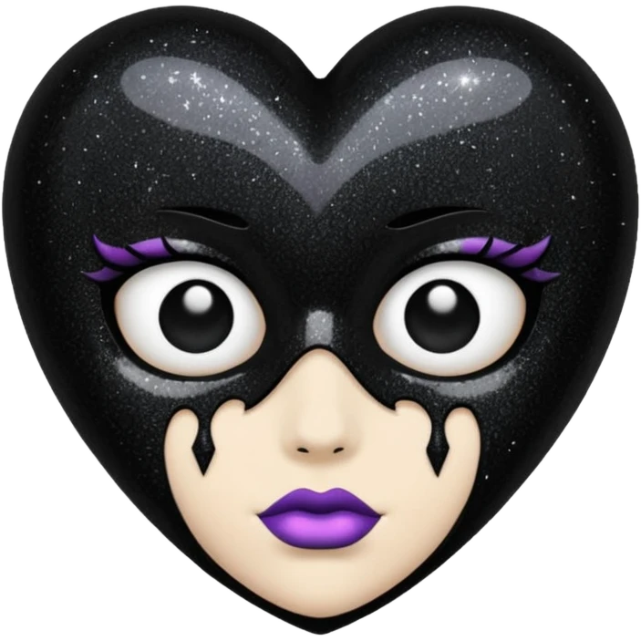 Glitter dark romance emoji