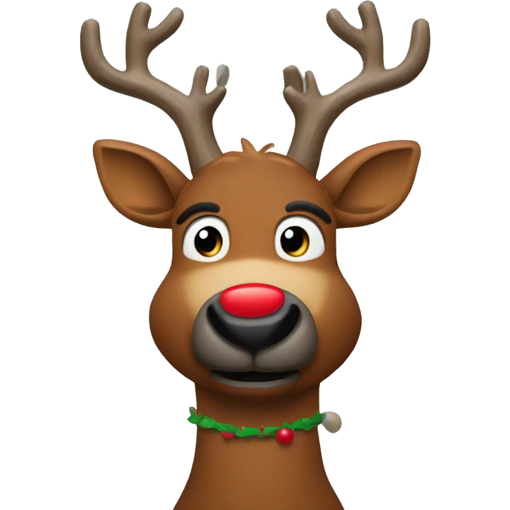 Rudolph, the red nose, reindeer emoji