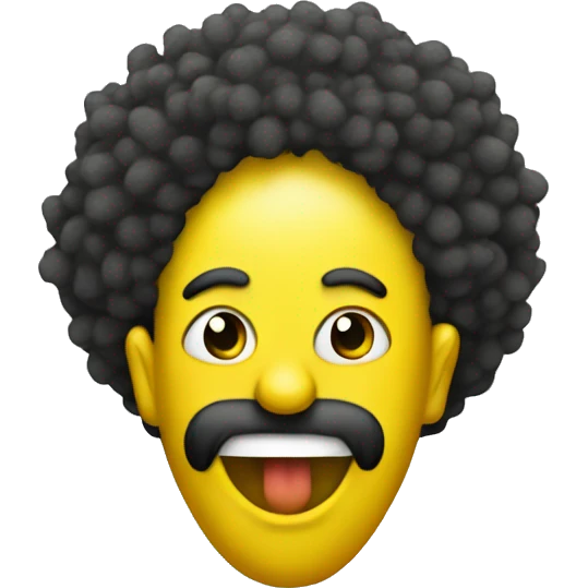 Lemon with affro emoji