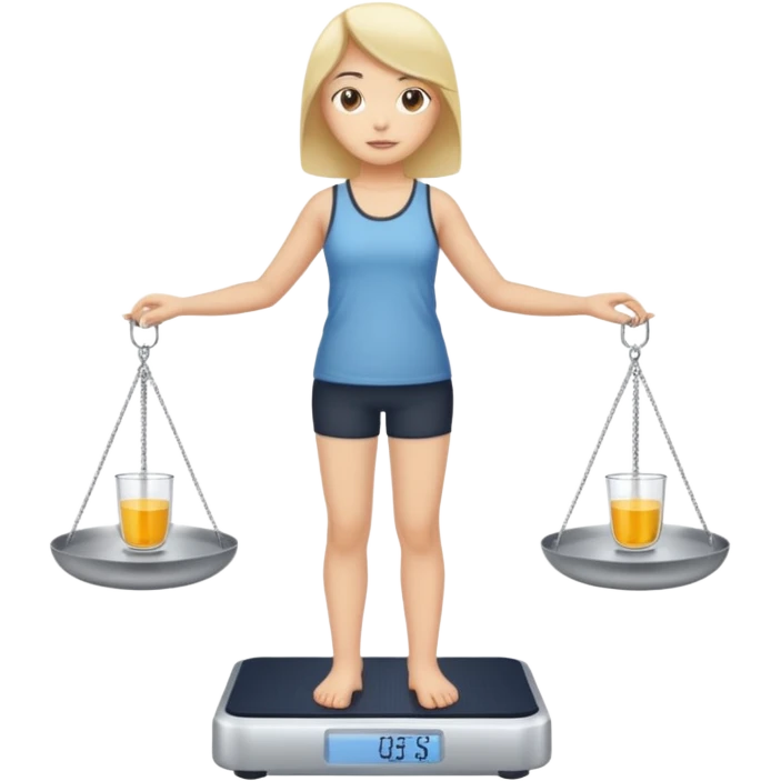 standing on digital scalesscales emoji